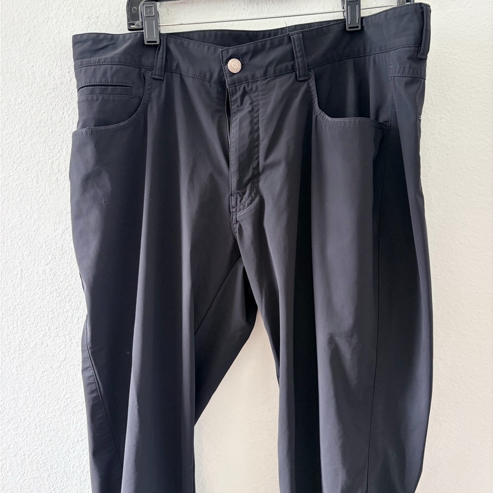 Peter Millar Crown Crafted Bingham performance Golf black size 36/32 Pants